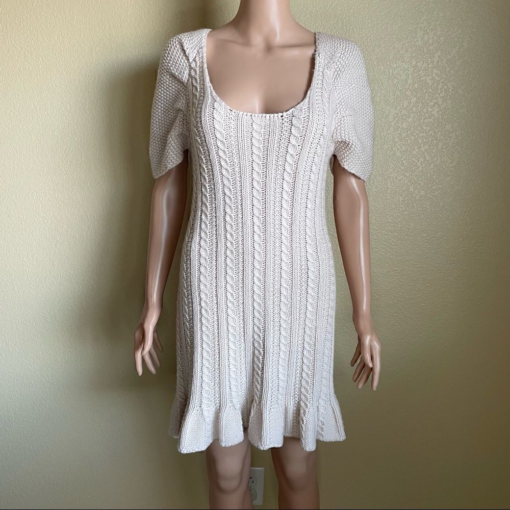 Moda International Baby Pink Sweater Mini Dress Size Medium